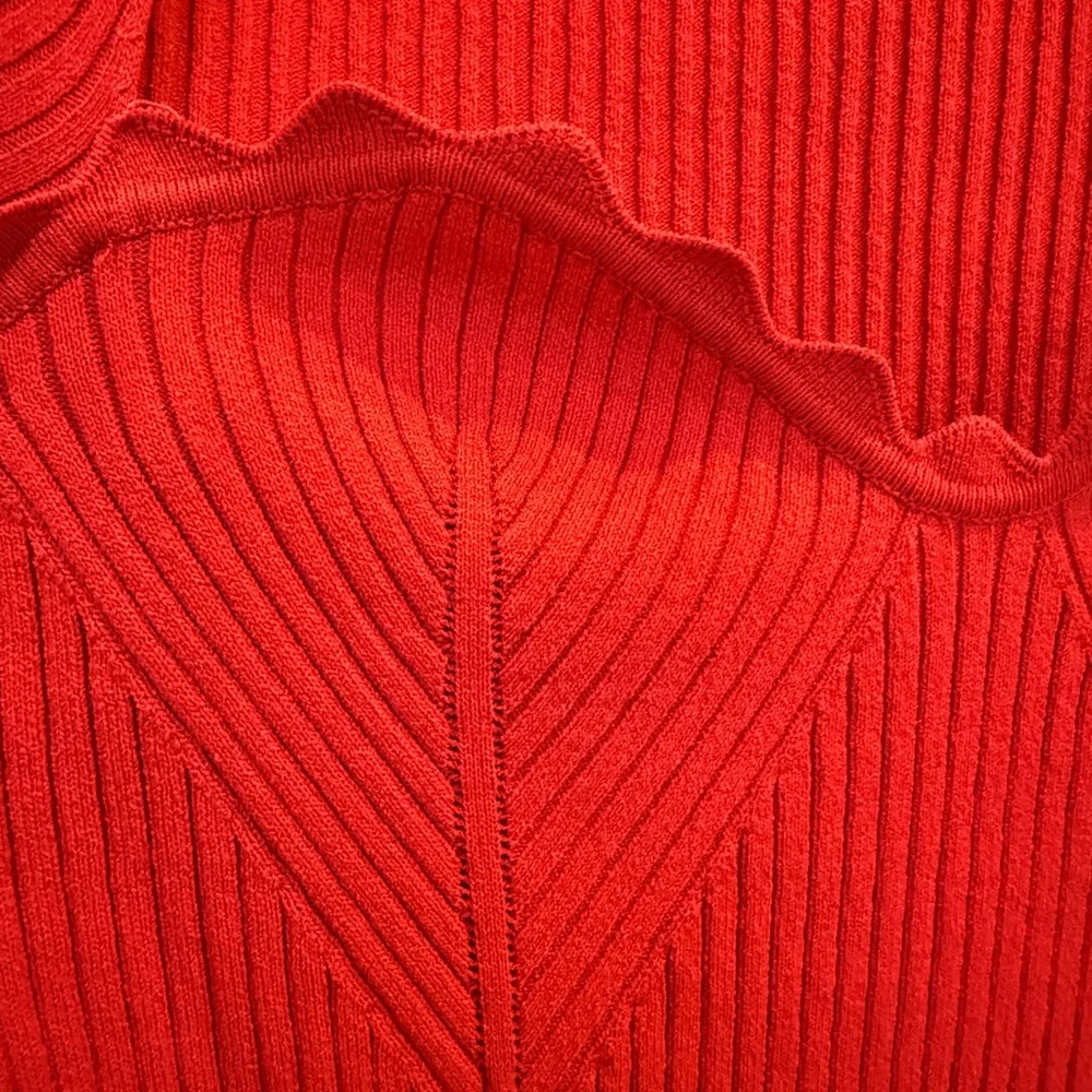 Mango Ribbed Red Knit Top - Picture 7 of 7